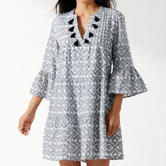 Tommy Bahama Black and White Mini Dress - Picture 1 of 6